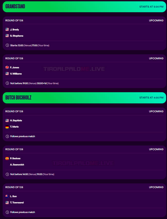 wta miami partidos miercoles18 marzo 2026 tiroalpalo