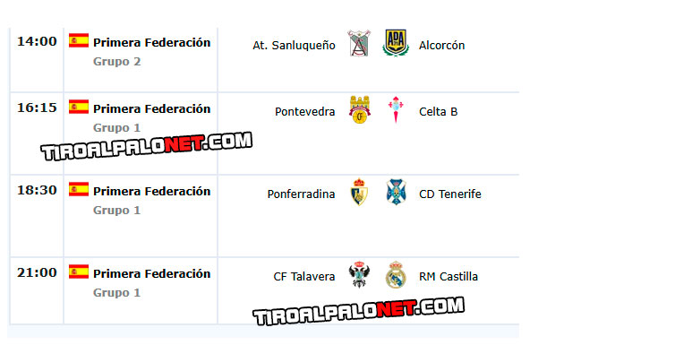 primera federacion jornada34 2026 partidos tiroalpalo